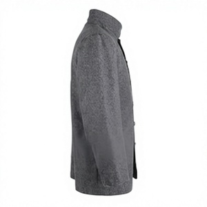 Manteau long pour homme 100% laine, boutonné devant, respirant, imperméable, vêtements d'extérieur pour l'hiver - Product Image 3