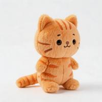 Porte-clés en peluche chaton rayé orange personnalisé, mignon et doux, idéal comme cadeau promotionnel