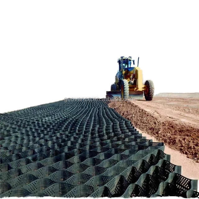 HDPE Geocell Cellular Confinement Erosion Control Retaining Wall Road Construction Reinforcement System Durable Eco-Friendly