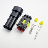 TYCO AMP 282080-1/282104-1, 2 pines, conector automático de 2 pines, enchufe de cable automotriz impermeable para coches eléctricos