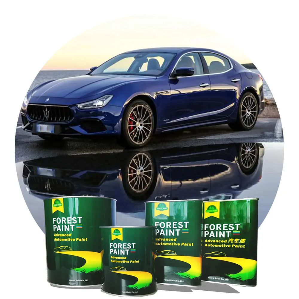 Fast Dry Automotive Paint 2K Basecoat Refinish Auto High Gloss Yellow Red Matte Blue Silver Gray Metallic Car Paint