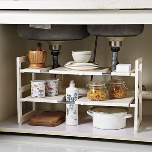 Oferta Especial: Organizador de Fregadero de 2 Niveles, Extraíble, Extensible, Plegable, Ahorra Espacio, Organizador Bajo Fregadero - Product Image 3