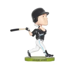 Klein Formaat Custom Hars Handwerk Honkbal Bobble Head Souvenirs Voor Desktop Decoratie