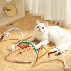 Interactive Cotton Rope <strong>Cat</strong> Toy with Gall Fruit <strong>Catnip</strong> Bite-Resistant Teaser Stick for <strong>Cat</strong> Play Made Pet-friendly PC Material - Product Image 2