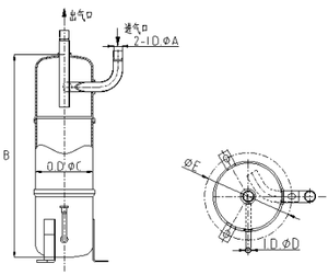 Hot bán YF loạt R410A R22 lạnh lạnh hệ thống máy nén dầu separator cho tủ đông phòng và ngưng tụ đơn vị - Product Image 3