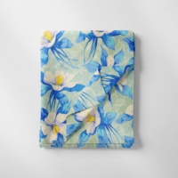 Nouveaux arrivages : tissus en coton fin à motifs floraux, impression numérique personnalisée, pour robes, coton bio, coton recyclé