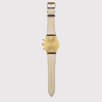 Collection de montres de luxe en or, montre-bracelet à quartz avec heure mondiale, aiguilles dorées légères, affichage de la date, bracelet en cuir, cadeau idéal