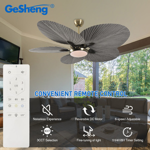 Ventilador de Techo de 52 Pulgadas con Luz, Control Remoto, Resistente al Agua, para Exteriores, con LED, Estilo Europeo 5 ABS - Product Image 2