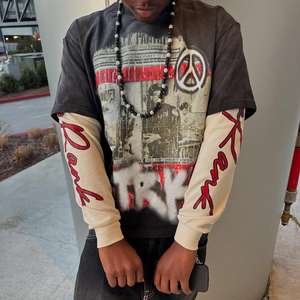 Мужские термофутболки с длинным рукавом и индивидуальным графическим принтом, винтажный стиль, двойной слой, с эффектом трафаретной печати - Product Image 5