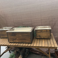 Ensemble de fête de décoration de mariage à la ferme 3 packs de porte-plateaux jetables en aluminium pour serveurs de buffet