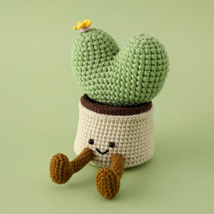 Caja de Joyería Tejida a Mano de Lana, Moderna, con Tapa, Diseño de Lingote de Oro Xuefei, Caja de Almacenamiento de Dinero con Forma de <span class=keywords><strong>Cactus</strong></span> - Product Image 6