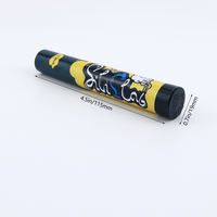 Emballage personnalisé à impression complète de 1500 pièces Support de voyage Tubes noirs Pop Top de 115mm avec capuchon à presser pour le stockage des herbes et des épices