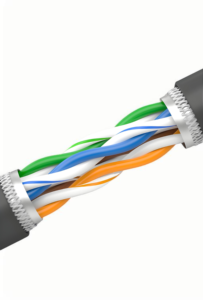 Câble Ethernet blindé Cat5e FTP 4P 24AWG |   Câble réseau blindé extérieur pour LAN CCTV PoE Cat 5e SFTP STP en vrac - Product Image 3