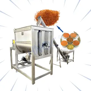 Double-Helix Mix Machine Horizontal 1000kg Flavoured Powder Ribbon Blender Aluminium Mixer Supplier