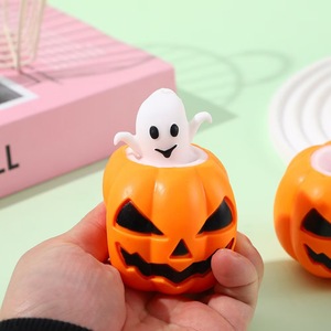 Halloween Ghost Squeeze Pumpkin Cup <b>Squishy</b> Durable TPR Squeeze Cup Stress Relief Vent Toy for Halloween Party & Prank - Product Image 3