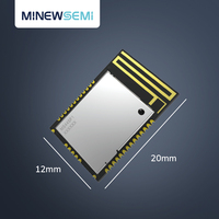 Módulo Bluetooth MinewSemi MS44SF11 NRF52820, Transmisión de Larga Distancia de 600m, Antena PCB, Módulo Inalámbrico BLE con 256KB de Memoria Flash