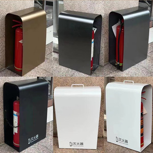 Caja de almacenamiento para extintor de incendios, pintura de acero inoxidable, duradera, para oficina, club, casa de campo - Product Image 5