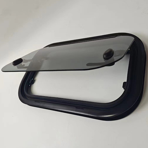 Fenêtre à charnières pour caravane, verre trempé, 500*450mm, avec moustiquaire et store enrouleur pour caravane, <span class=keywords><strong>camping</strong></span>-<span class=keywords><strong>car</strong></span> - Product Image 4