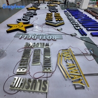 Enseigne LED personnalisée pour vitrine, lettres en acrylique, panneau publicitaire extérieur, enseigne lumineuse 3D pour magasin