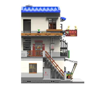 ชุดตัวต่อ XINGBAO 01037 ร้านก๋วยเตี๋ยวลำไส้พี่ชายในหมู่บ้านเฉิงจง รุ่นโมดูลาร์สตรีทวิว ซีรีส์ของเล่น DIY - Product Image 6