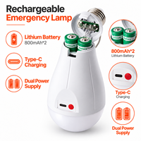 USB-Aufladbare LED-Lampen mit Lithium-Akku 20W Regenfest Hochleistungs-Outdoor-Camping- und Heimbeleuchtung Energiesparende Notfall-LED-Leuchte