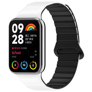 Bracelet magnétique en caoutchouc Tschick adapté au connecteur métallique en silicone Xiaomi Mi Band 8 <span class=keywords><strong>Pro</strong></span> adapté aux accessoires Redmi Watch <span class=keywords><strong>4</strong></span> - Product Image 2