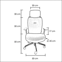 Chaise de bureau de direction à dossier haut au design moderne, avec appui-tête en tissu chauffant, hauteur réglable, pieds en aluminium - Utilisation à domicile, au bureau ou à l'hôpital