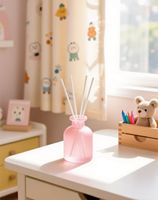 Diffuseur de parfum en verre rose givré, coffret cadeau de luxe, diffuseur d'huiles essentielles, désodorisant, DIFFUSEUR DE PARFUM POUR LA FRAGRANCE DE LA MAISON