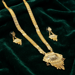 Wholesale Fashion 14K 18K 24K Micro Gold Plated Jewelry, Micro Forming <b>Long</b> <b>Necklaces</b>, Micro Gold Floral Design Indian Jewelry. - Product Image 2