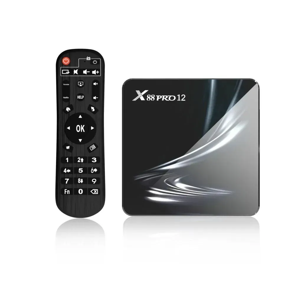 X88 Pro 12 Smart TV Box Android 12 4K RK3318 Dual Band 5G WIFI 6 BT Receiver Media Player USB 3.0 Set Top Box