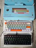 Clavier mécanique filaire 60% avec interrupteurs Gateron, rétroéclairage LED USB Type-C, 61 touches, mini clavier de jeu fin espagnol, 3 touches