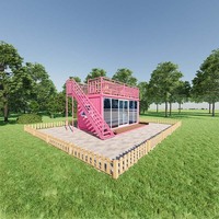 Ventes directes d'usine personnalisées Respectueux de l'environnement de haute qualité en Chine Portable Pack plat assemblé maison de conteneur en verre