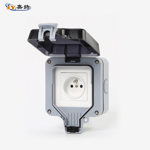 กล่องเต้ารับกันน้ำกลางแจ้ง Jy Outdoor รุ่น IP66 1 ช่องเสียบมาตรฐานฝรั่งเศส สำหรับใช้ในห้องน้ำและภายนอกอาคาร - Product Image 2