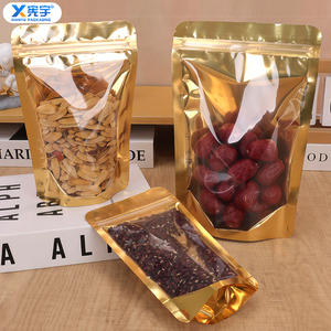 Sachet Doypack Personnalisé avec Logo, 250g, 500g, <span class=keywords><strong>1kg</strong></span>, Doré Transparent, à Fermeture Éclair, <span class=keywords><strong>en</strong></span> Plastique, pour Épices, Produits Secs, Fruits Séchés - Product Image 6