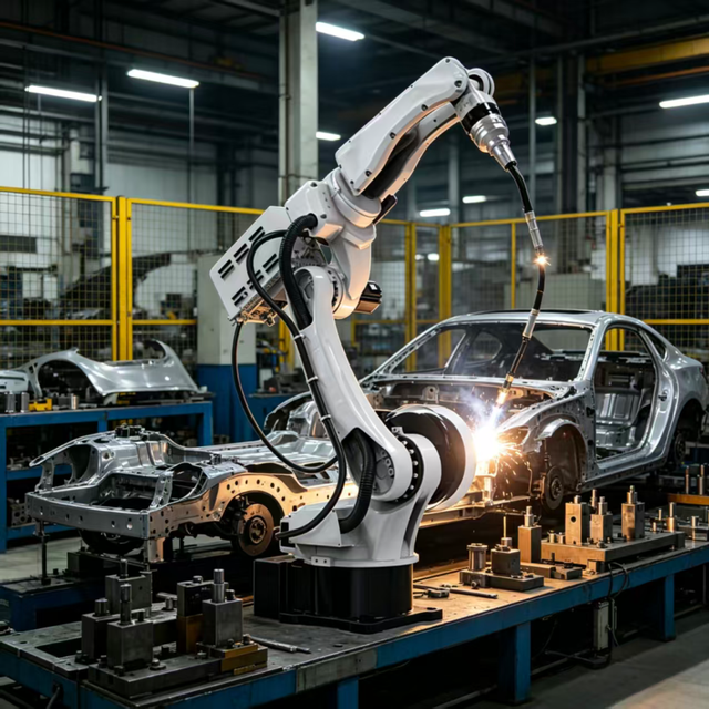 Industrial Robotic Welding Cell Full Set Automatic Welding Robot System for Mass Production Hardware Welding