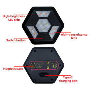 Luz Estroboscópica LED Magnética Cuadrada para Vehículos, ABS IP65, Carga USB, Baliza de Seguridad Vial - Product Image 4
