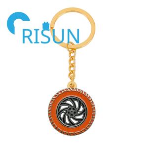 Llavero de metal personalizado al por mayor con diseño de mini neumático esmaltado, llavero 3D de rueda de coche, turbocompresor, colgante para llaves de auto - Product Image 6