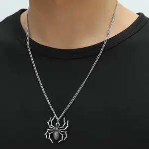 2025 Hot Selling Trend ing Halskette 2025 Gothic Vintage <span class=keywords><strong>Spider</strong></span> Halskette Schmuck Frauen New Halloween Ladies Halskette - Product Image 1