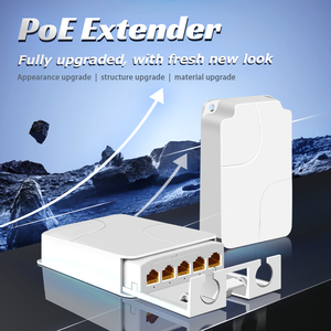 Hisource không thấm nước ngoài trời Gigabit 1000Mbps PoE <span class=keywords><strong>Extender</strong></span> IEEE802.3af/at/BT hoạt động <span class=keywords><strong>5</strong></span> cổng cho IP Camera VLAN hỗ trợ - Product Image 5