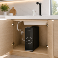 Purificateur d'eau électrique sans réservoir à débit élevé 600G, système de filtration par osmose inverse à 5 étapes sous comptoir pour hôtel et maison
