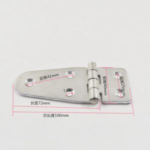 Isure 100x40x2 Stainless Steel Hinge Marine Hardware Boat <b>Yacht</b> Parts - Product Image 1
