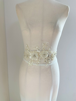 QUEENSGOWN NNBW Applique en dentelle florale 3D de luxe, lourdement perlée, brodée, avec sequins, accessoires pour robe de mariée