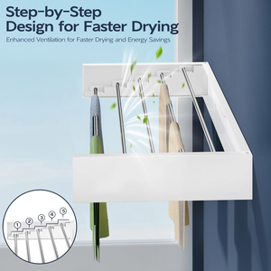 ราวตากผ้าประหยัดพื้นที่อเนกประสงค์ ราวตากผ้าพับได้ - Product Image 2