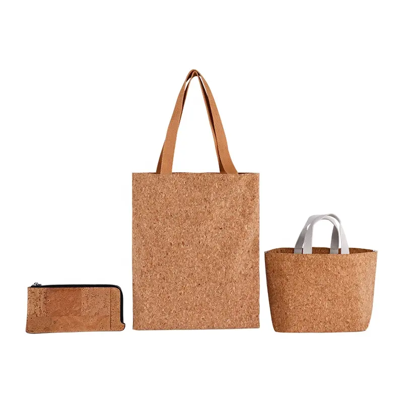 ISO BSCI factory eco friendly custom cork material shopping tote cork bags and purses storage cork bag