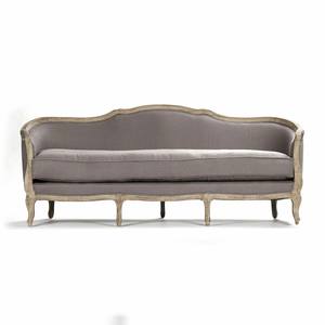 كنبة ريفية في الولايات المتحدة من الكتان منجدة بثلاثة مقاعد كنبة فرنسية كلاسيكية لغرفة المعيشة - Product Image 1