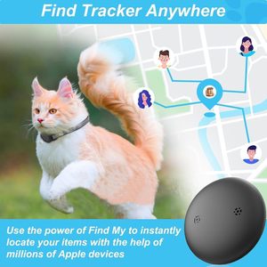 Traceur GPS Vebiso pour chats, mini localisateur intelligent pour animaux de compagnie avec contrôle par application, collier en nylon noir inclus, clochette, compatible iOS - Product Image 4