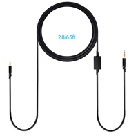 Kabel Audio 3.5mm Berkualitas Tinggi dengan Jaket PVC 5mm untuk Headphone Game ASTRO A10 A40, Dilengkapi Tombol Kontrol untuk Gaming