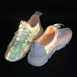 <span class=keywords><strong>Scarpe</strong></span> LED Ricaricabili USB con Design in Fibra Ottica, <span class=keywords><strong>Scarpe</strong></span> Luminose in EVA, PU, Tessuto di Cotone, Fascia Elastica, Stile Spider-Man - Product Image 1