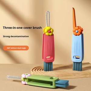 Coperchio per Biberon 3-in-1 Petal in PP, Strumento per la Pulizia del Biberon, Modello Manuale Multifunzionale per la Pulizia delle Fessure, Uso Domestico, Alta Qualità - Product Image 5