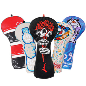 Ready to Ship Wholesale Embroidery <b>Golf</b> Headcovers Sugar Skull Rose <b>Golf</b> Driver <b>Head</b> <b>Cover</b> Skeleton Art Designs - Product Image 1